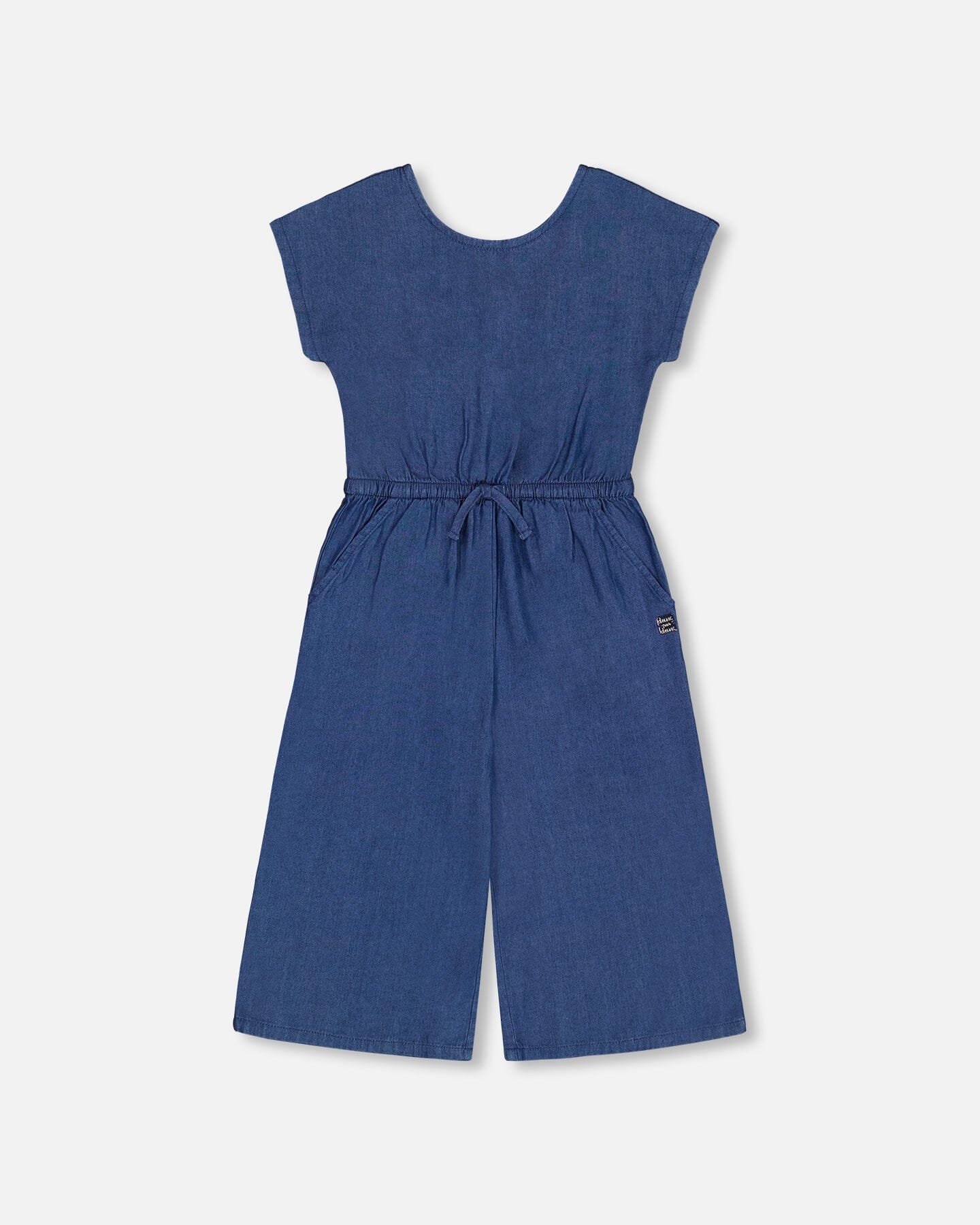 Chambray Jumpsuit Navy Blue-0
