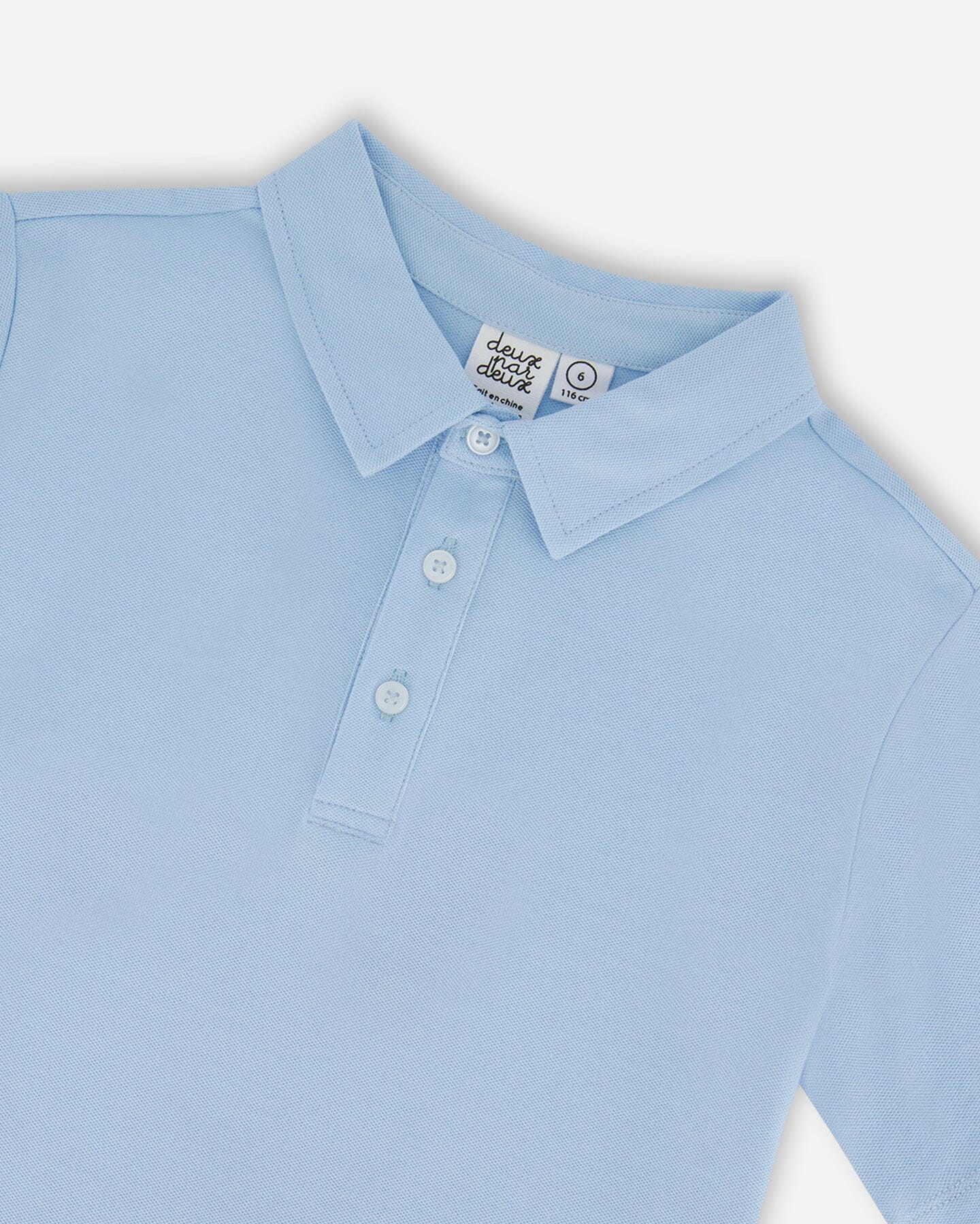 Short Sleeve Polo Shirt Pale Blue-3
