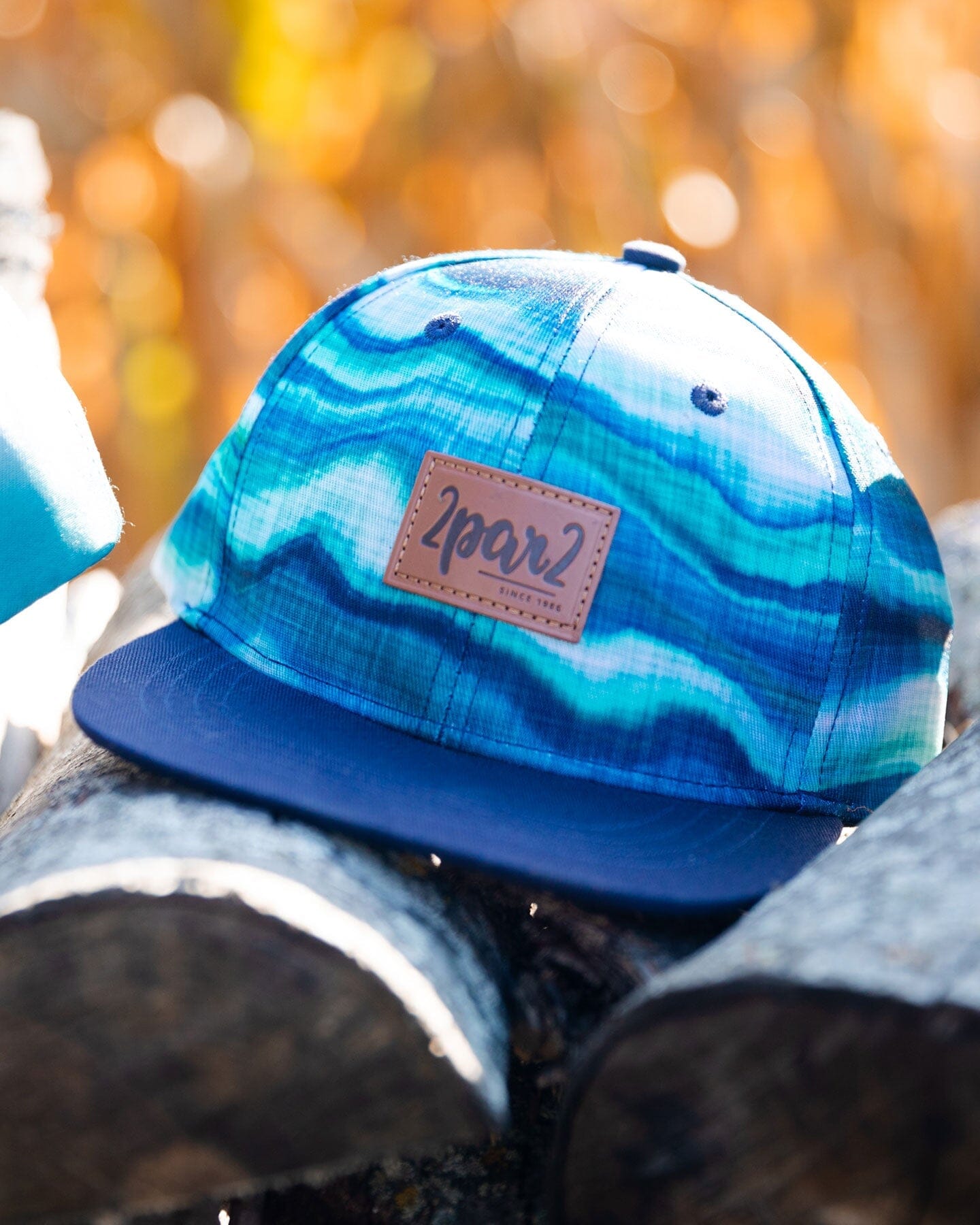 Printed Cap Blue Wave And Black-1