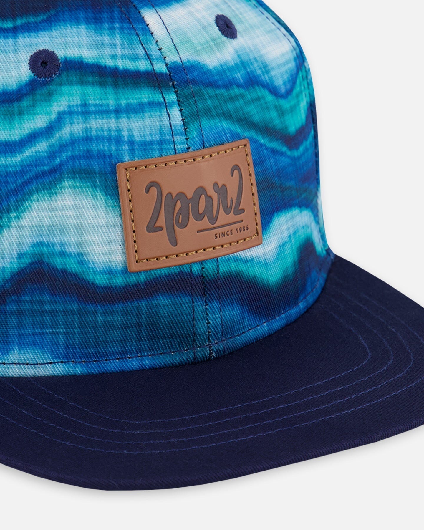Printed Cap Blue Wave And Black-4