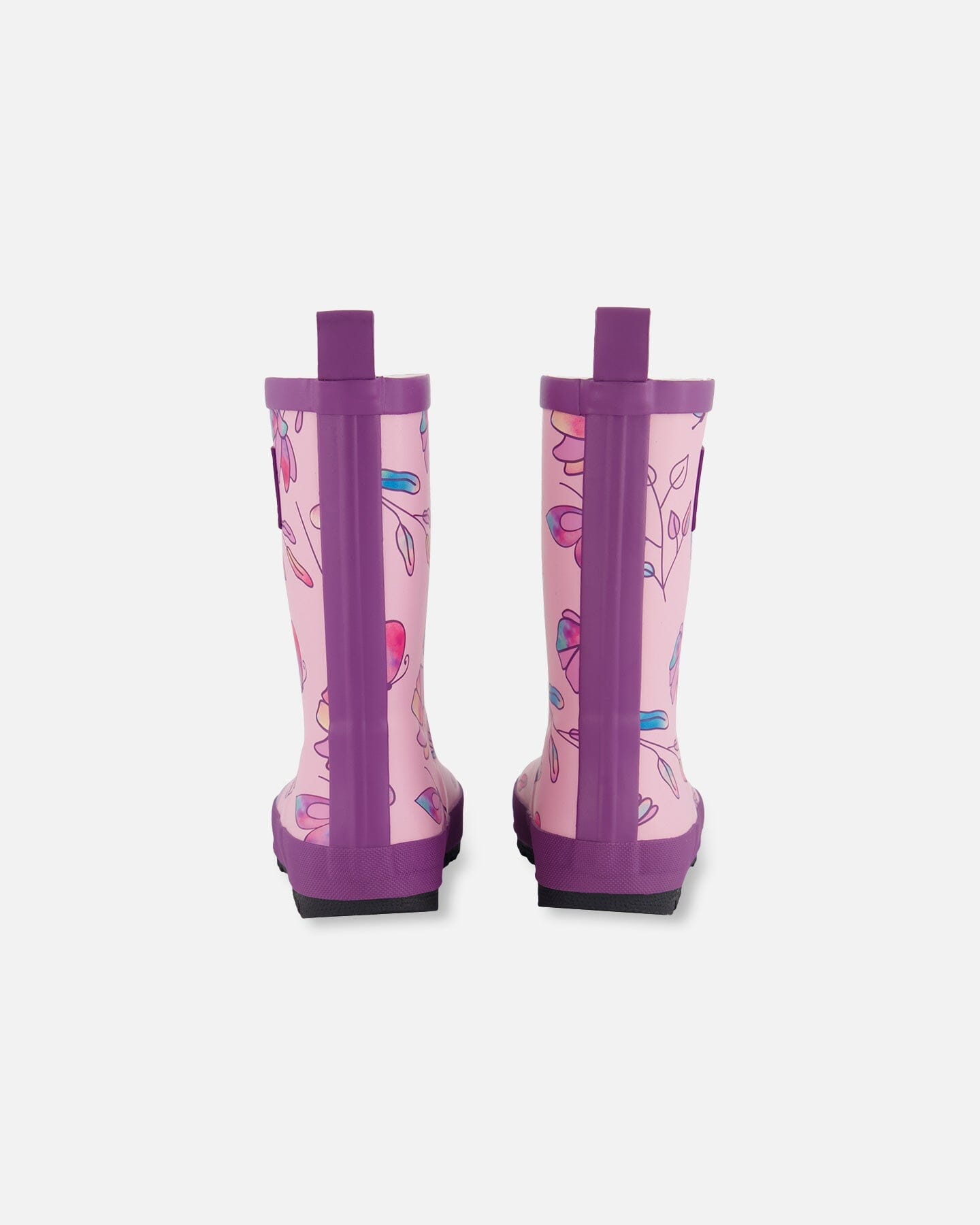 Printed Rain Boots Lilac And Multicolored Butterfly-2